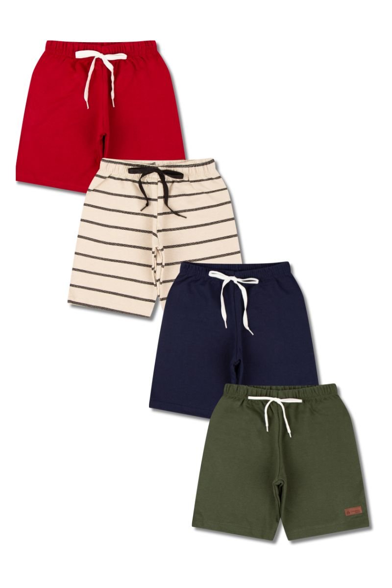 Kit com 5 Bermudas Básicas Infantis Masculinas – Sortidas